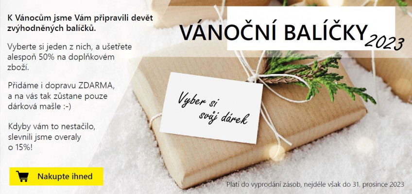 Vánoční balíčky 2023 banner